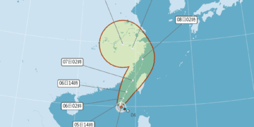 影音/丹娜絲颱風凌晨2時生成 氣象署:最快8:30發海警
