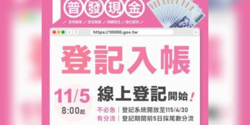 「普發現金一萬元」11/5起開放登記 請領懶人包一次看
