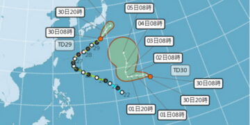 影音/20260930舒力基減弱成熱帶性低氣壓 另一TD有發展成颱趨勢