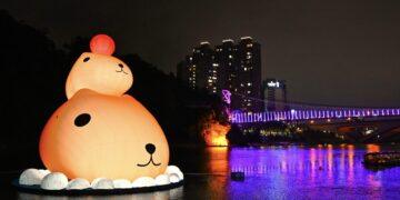 日本水豚君快閃新北碧潭進入倒數 東岸廣場拍照牆讓你收集滿滿萌感