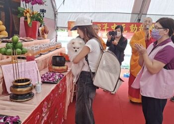 新北市動保處攜手金光明寺舉辦中元動物聯合法會百位飼主追思毛寶貝