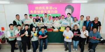 影音/陳素月端政見牛肉 提出升級學童營養午餐週週乳果蛋