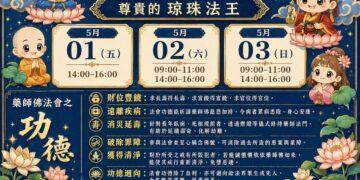 台灣持明宮佛寺舉行「藥師佛消災延壽大法會」 琼珠法王親臨花蓮主法