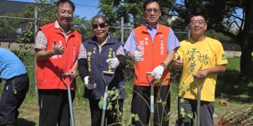 竹東河濱公園再添新亮點 公所攜手產銷班種下800株麝香木