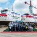 國艦國造2艘調查船命名「澄波」下水 賴總統：臺灣更有實力突破灰色侵擾