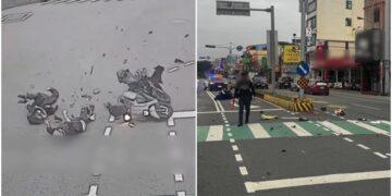 影音/兩重機相撞 車毀人傷 1人無生命跡象