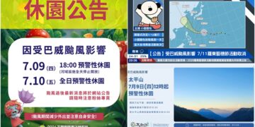 強颱巴威來攪局 多處園區預警休園、活動延期