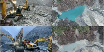 影音/歷經近一個月艱險降挖 馬太鞍溪堰塞湖幾已見底 潛在風險大幅降低