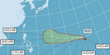 影音/20261014小熊變溫帶氣旋 TD33恐成颱