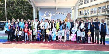 全國首創停車場與蓄洪池共構 鹿港洛津國小操場設地下停車場兼蓄洪池盛大啟用