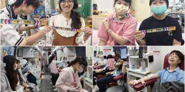 關心血庫荒 聖母醫專教職員工生挽袖捐熱血