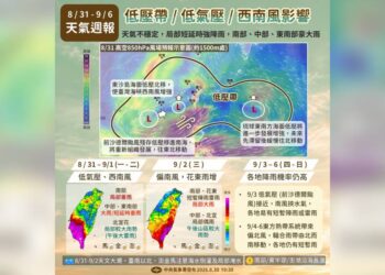 一圖看一周天氣 大雨下不停…南部.中部.東南部都要防豪大雨