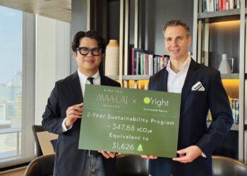 IHG 集團旗下 Kimpton Maa-Lai Bangkok攜手台灣歐萊德O’right導入永續洗沐，兩年減碳目標相當 3.1 萬棵大樹
