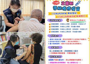 宜蘭縣公費帶狀疱疹疫苗 6/29起開放預約