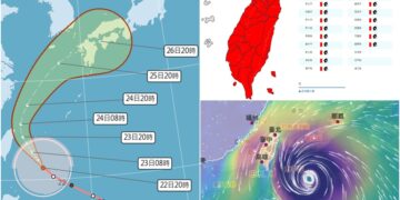 影音/20261022薔琵來襲全臺拉警報 20縣市10/23停班停課