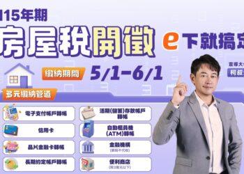 115年期房屋稅開徵—e下就搞定    繳稅真方便