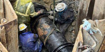 揮別路面積水！新莊五工路與新北大道口完成修復 上班族通勤車流恢復順暢