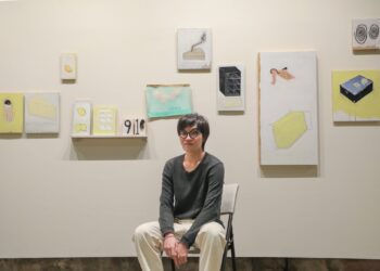 藝術家郭秉恩11日起在「弎畫廊」舉辦「約翰的檸檬」個展