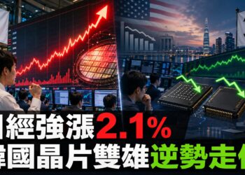 美就業降溫提振亞股！日經漲2.1％　韓國晶片雙雄逆勢回落