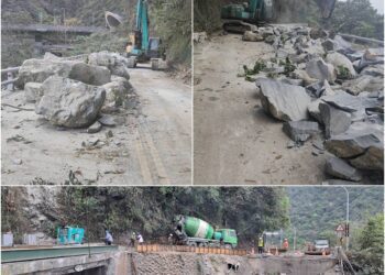 蘇花公路下清水橋餘震中搶修　預估4/6下午單線雙向通行小客車