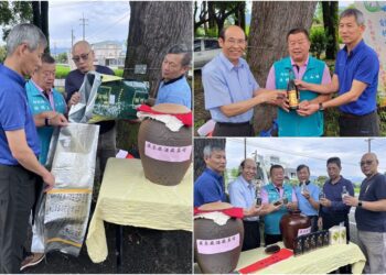 柯林國小建校ㄧ甲子 文史及茶、米達人送好禮祝賀