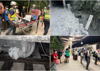 新自強號撞土石出軌！ 司機員骨折、多名旅客受傷