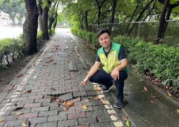 在李啟維議員爭取下健康路3段兩旁人行步道將全面改善