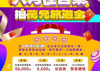 振興臺東觀光 縣府推方案頭獎六萬六千元獎勵金