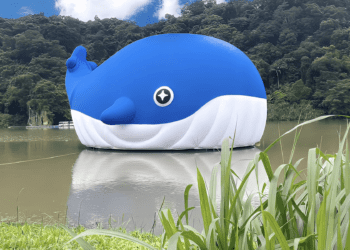 碧潭水舞盛大登場 巨型鯨魚裝置引爆夏日打卡熱潮