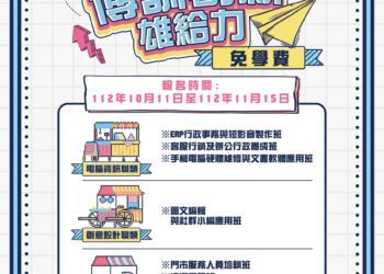 高雄市政府勞工局博愛職訓中心 免費身障職訓10/11開放報名