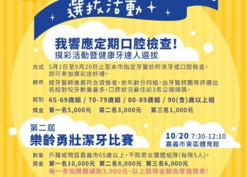 嘉市第二屆樂齡勇壯口腔保健選拔活動開跑　正確刷出健康笑容