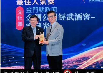 金酒公司經武酒窖—窖藏光旅榮獲「2023年台灣國旅十大新亮點」及「最佳人氣獎」雙獎項殊榮