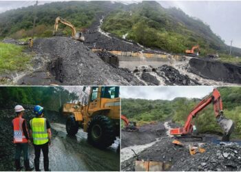 北橫台7線及中橫台7甲線坍方　預定11/1傍晚搶通