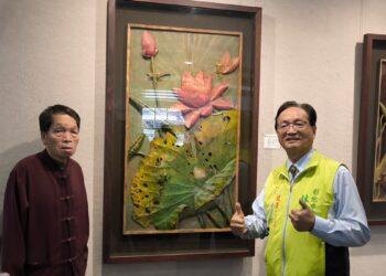 影音/彰化藝術館花深忘卻來時路 黃媽慶木雕展隆重開幕