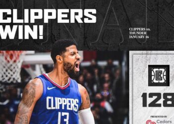 影/《NBA》「PG」本季新高38分 快艇送西區老二雷霆二連敗