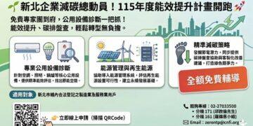 綠色轉型免煩惱！新北「減碳神隊友」專案啟動 提供改善建議與專案補助