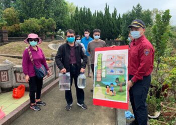 清明掃墓不忘防火　彰縣消防無人機及供水站守護您安心祭祖