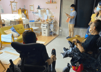 2023台灣設計展在新北 八里愛心教養院生興奮首發踩線