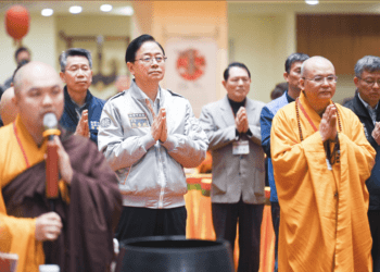 桃園圓光寺水陸法會圓滿 張善政祈福國泰民安