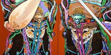 洪平順彩繪門神新作特展  北港文化中心首度亮相