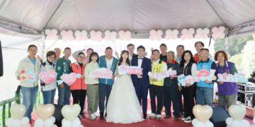 竹山下坪吊橋垂枝女貞三月雪待放 　150對愛侶共度浪漫白色情人節