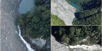 影音/萬里溪堰塞湖已溢流 尚未大規模沖蝕壩體