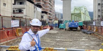 侯友宜視察汐東線工程進度 同興路工區已完成百餘支基樁