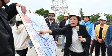 影音/王惠美視察田尾清水溪區域排水修復工程 大幅提升防洪能力
