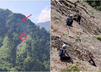 影音/登山客跌落深谷受困 警消歷險徒步開路救援