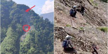 影音/登山客跌落深谷受困 警消歷險徒步開路救援