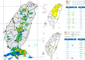 影音/對流雲系旺盛 6縣市大雨特報 9縣市亮高溫燈號