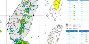 影音/對流雲系旺盛 6縣市大雨特報 9縣市亮高溫燈號