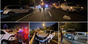 影音/碰!碰!3車連環撞 國五又出車禍了!