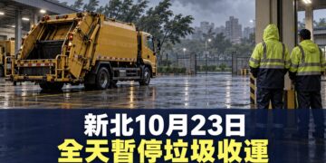 因應薔琵颱風來襲 新北市環保局宣布10月23日全市全天暫停垃圾收運
